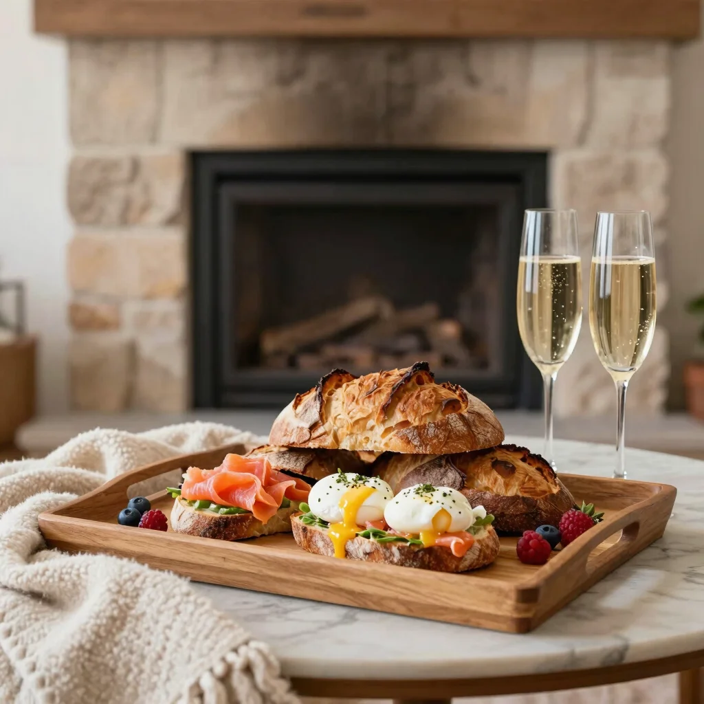 Fireside Champagne Breakfast